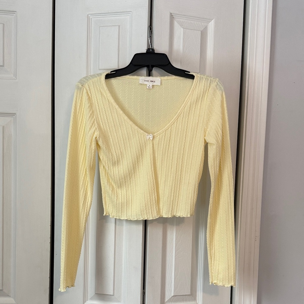 Yellow Long Sleeve Top